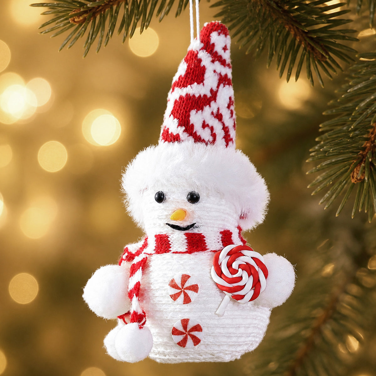 Handmade Christmas Snowman Tree Ornament Decoration