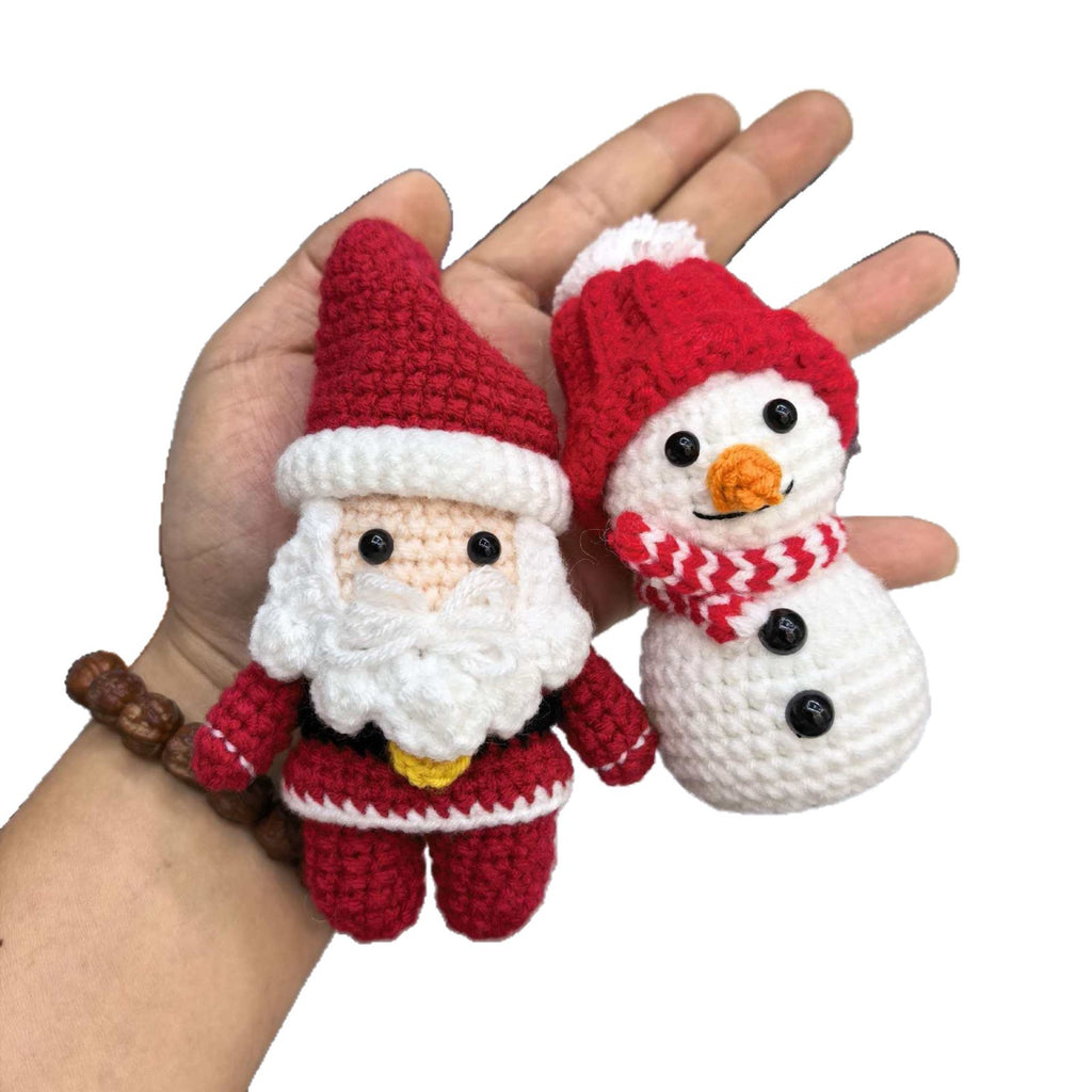 Crochet Christmas Keychain Santa Snowman Reindeer Ornaments
