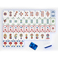 Blue Marble Acrylic Mahjong Set Classic Game Tiles