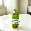 Handmade Crochet Cucumber Figurine Desk Ornament Home Decor