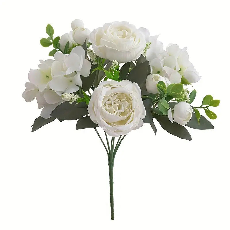 Valentine Artificial Peony Rose Bouquet Home Decor