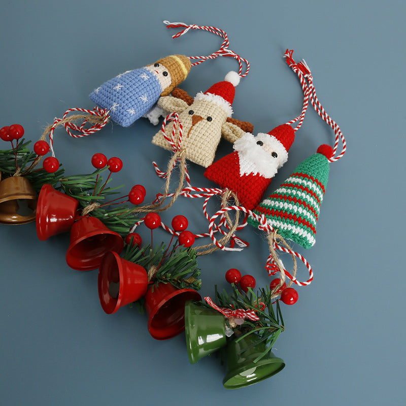 Handmade Crochet Christmas Car Hanging Bell Holiday Decor