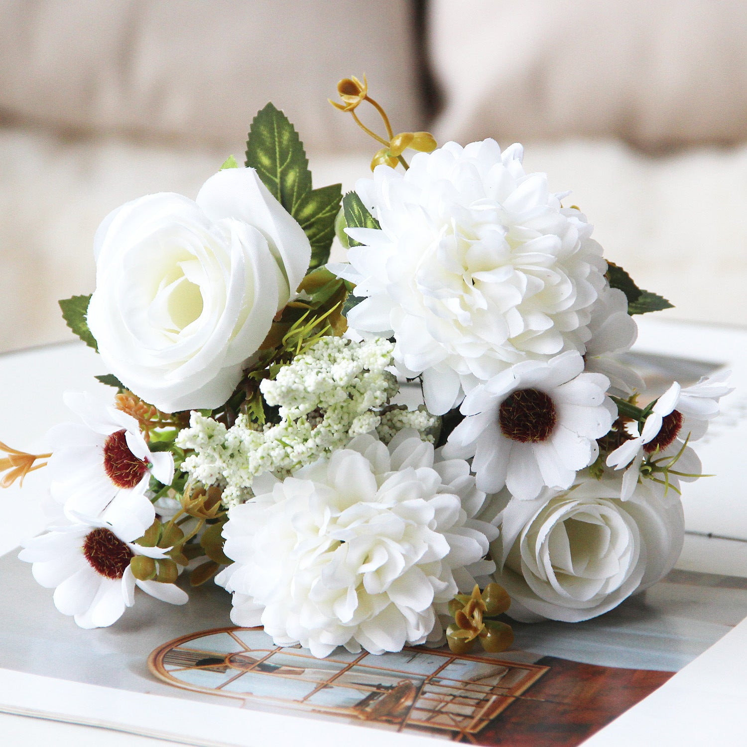 Valentine’s Day Persian Rose Artificial Floral Bouquet Decor