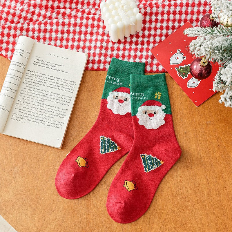 Cotton Blend Christmas Stocking Set Holiday Socks