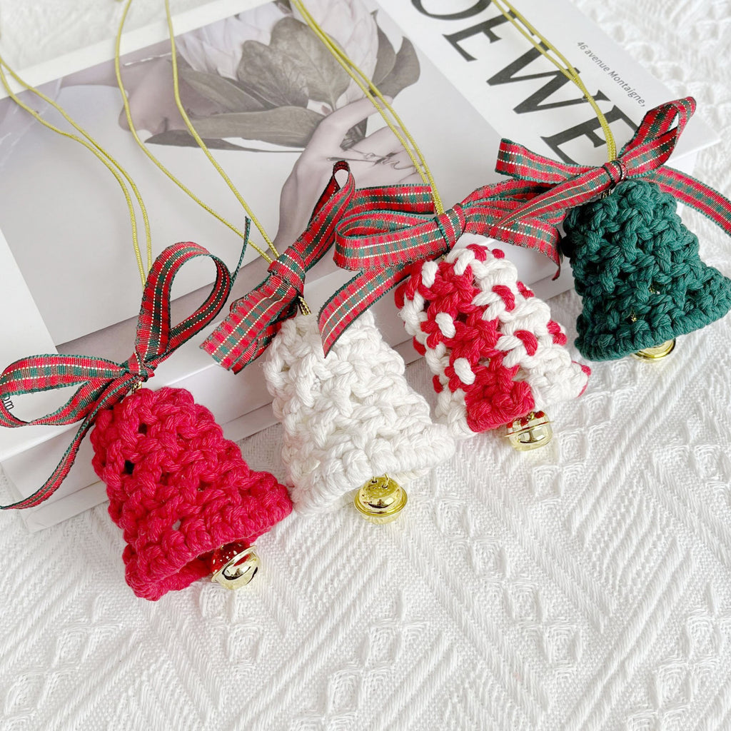 Handmade Crochet Bell Ornament Christmas Hanging Decor
