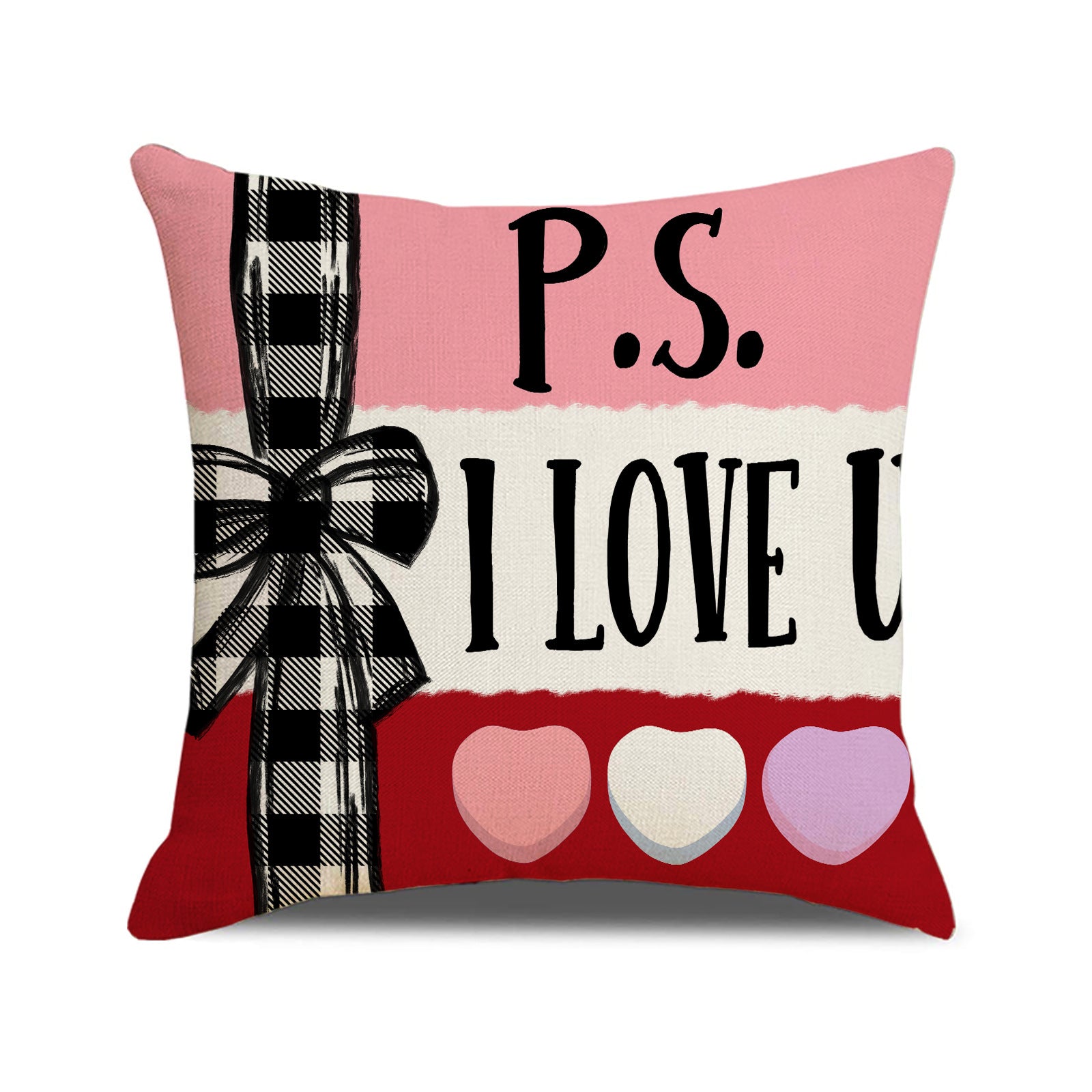 Valentine Candy Heart Pillow Covers Romantic Home Decor