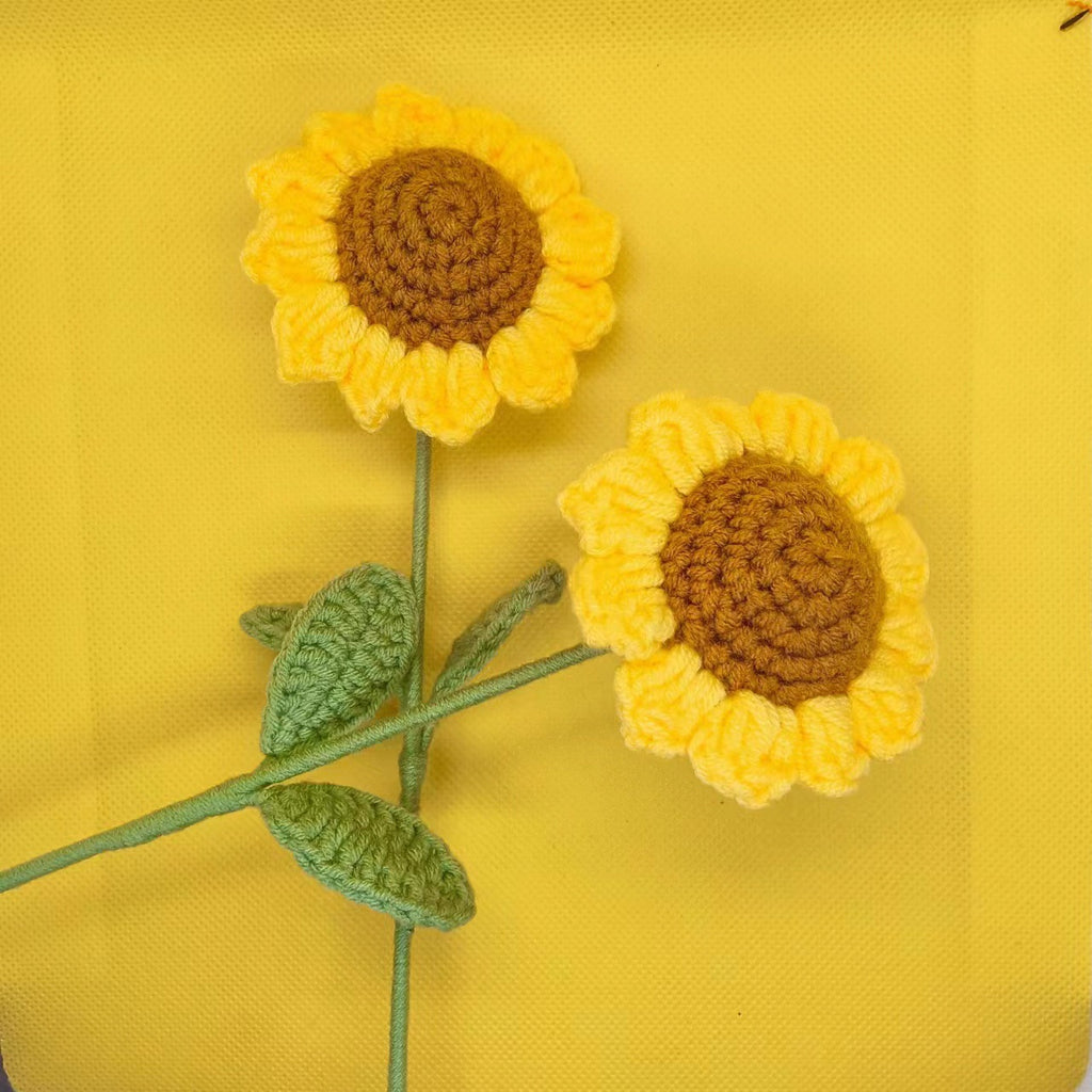 Crochet Sunflower Bouquet Handmade Gift Floral Decor