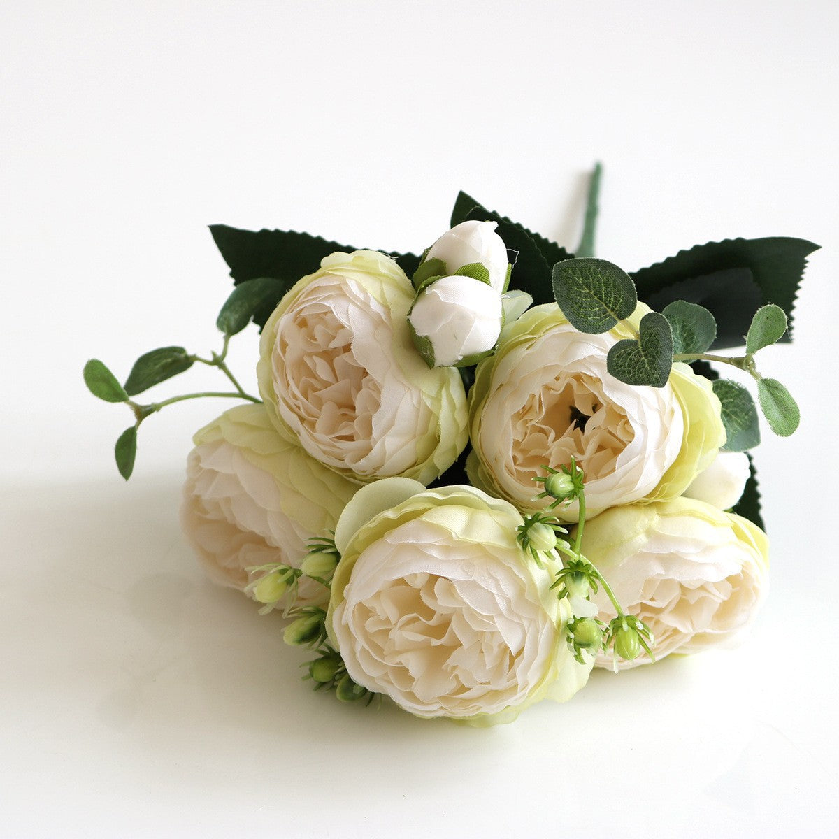 Valentine 5-Head Korean Faux Peony Persian Rose Mini Bouquet