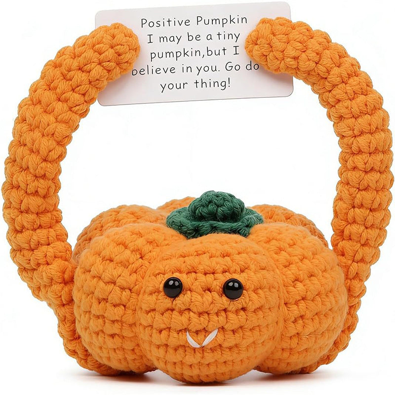 Handmade Crochet Pumpkin Halloween Emotional Support Plush