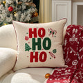 Christmas Embroidered Pillow Covers Gingerbread Snowflake