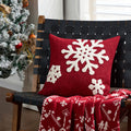 Christmas Embroidered Pillow Covers Snowflake Truck 18x18 in