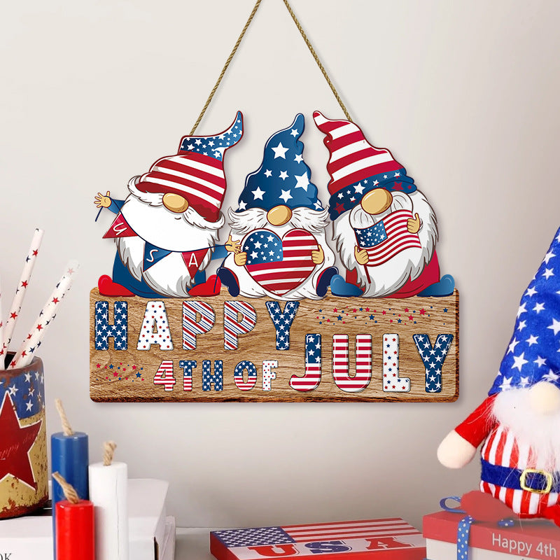 4th of July USA Wooden Hanging Decor Assorted Styles