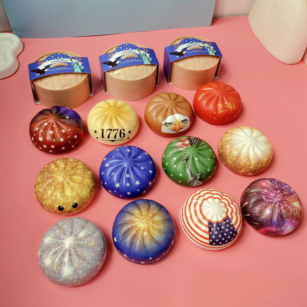 4th of July Dumpling Squishy USA Theme Gift Box