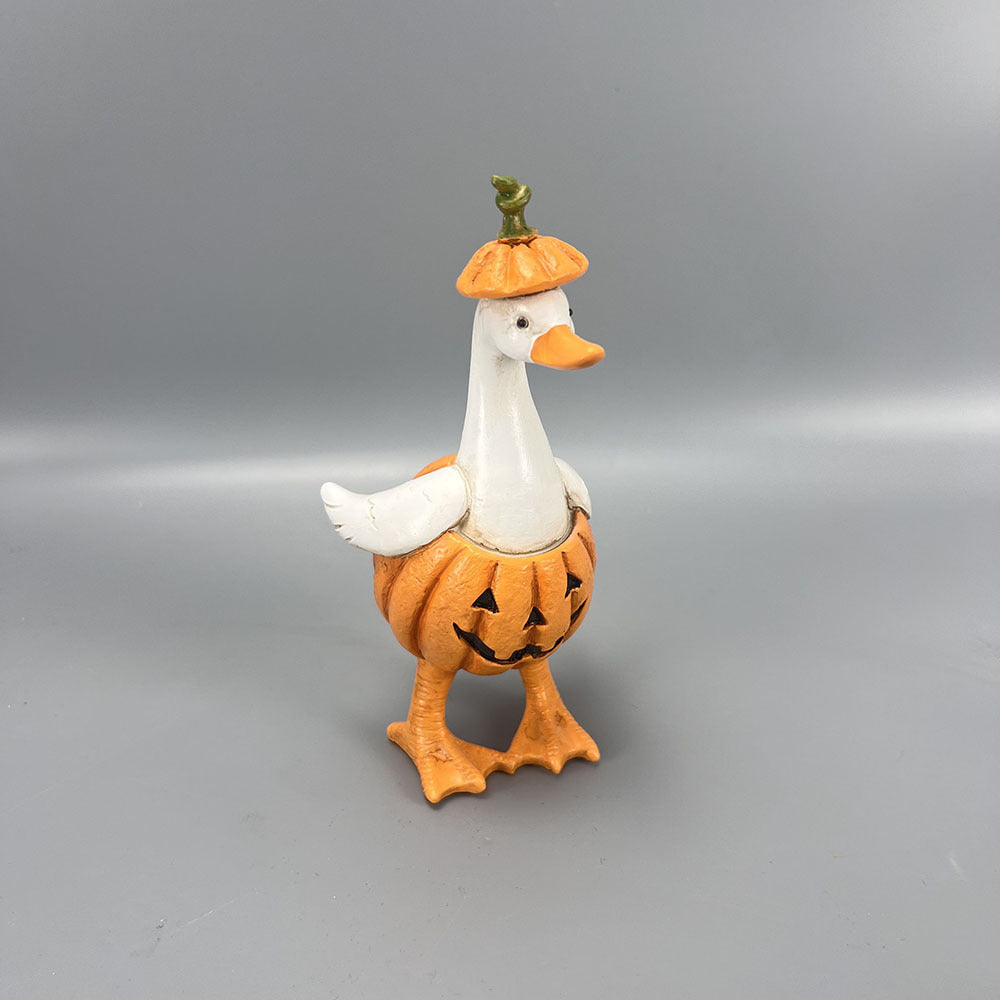 Resin Halloween Duck Figurine Seasonal Tabletop Decor