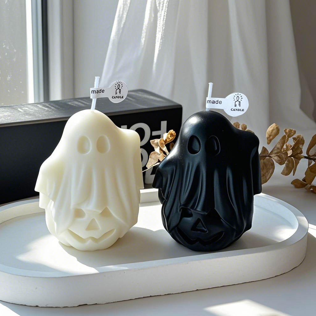 Cute Halloween Pumpkin Ghost Candle Holiday Home Decor