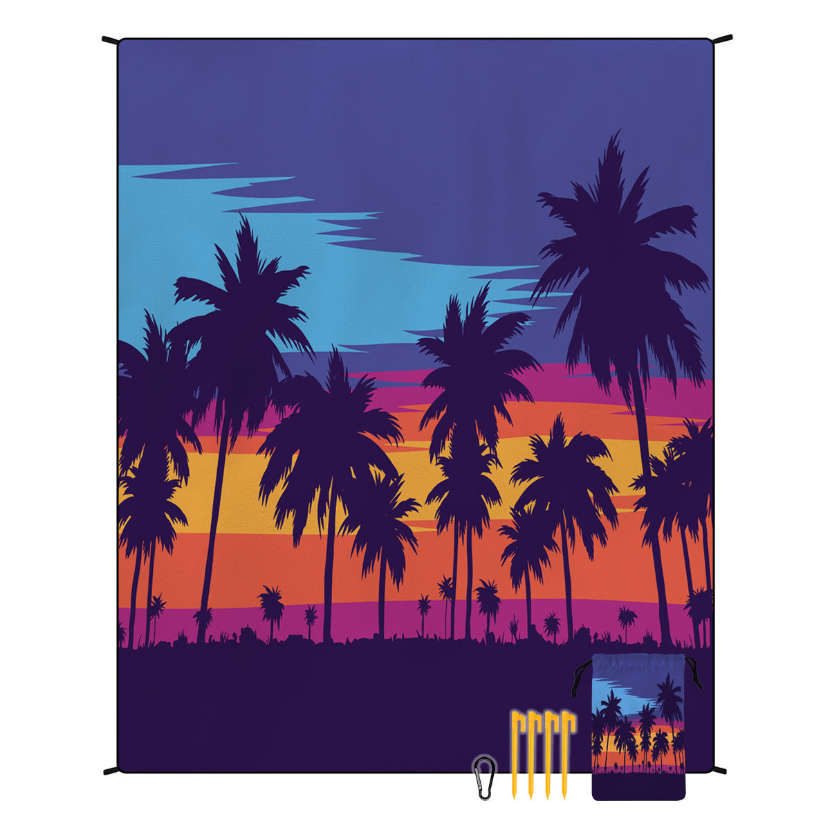 Boho Beach Blanket Waterproof Picnic Mat Outdoor Camping Rug