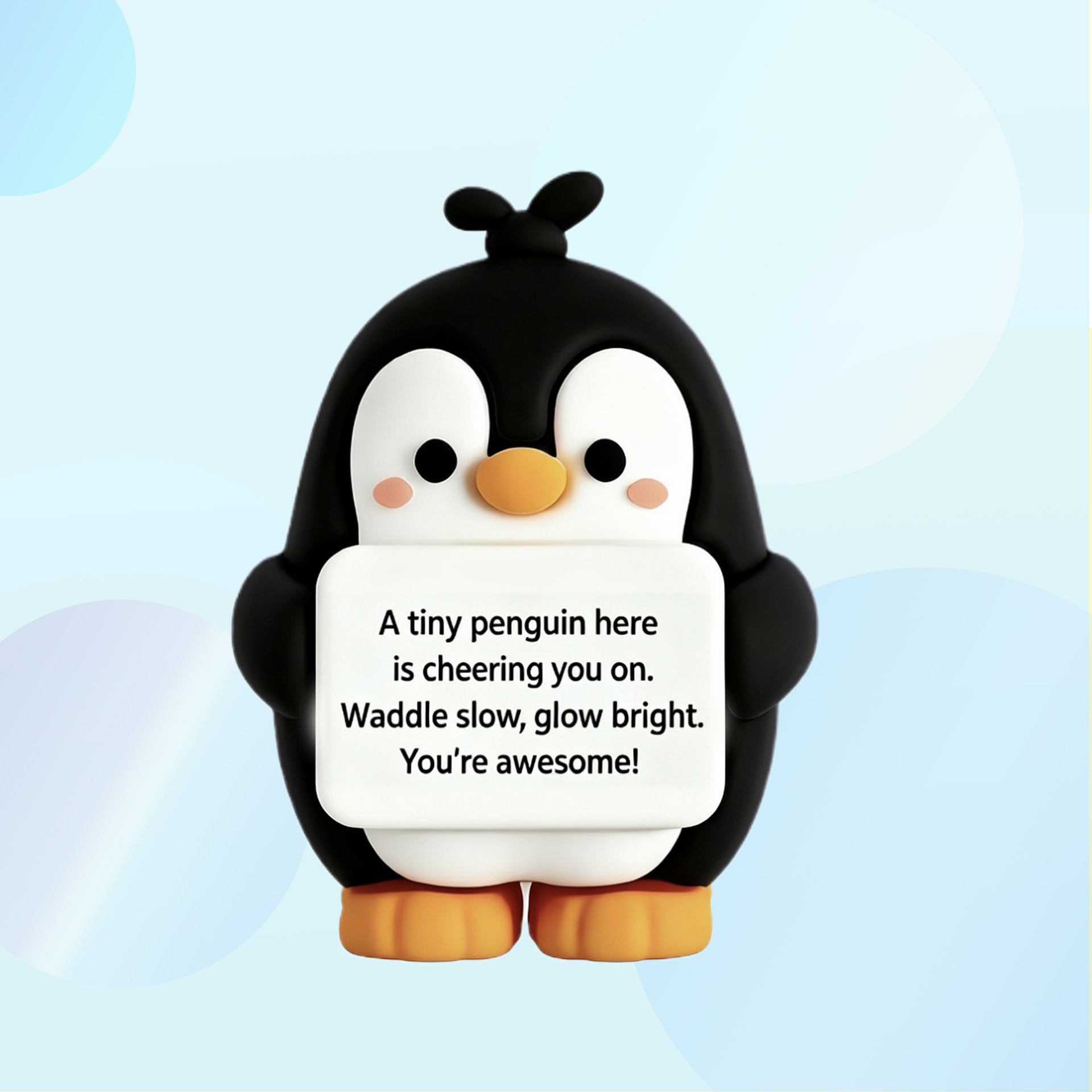 Penguin Desk Motivational Figure Cute Mini Ornament