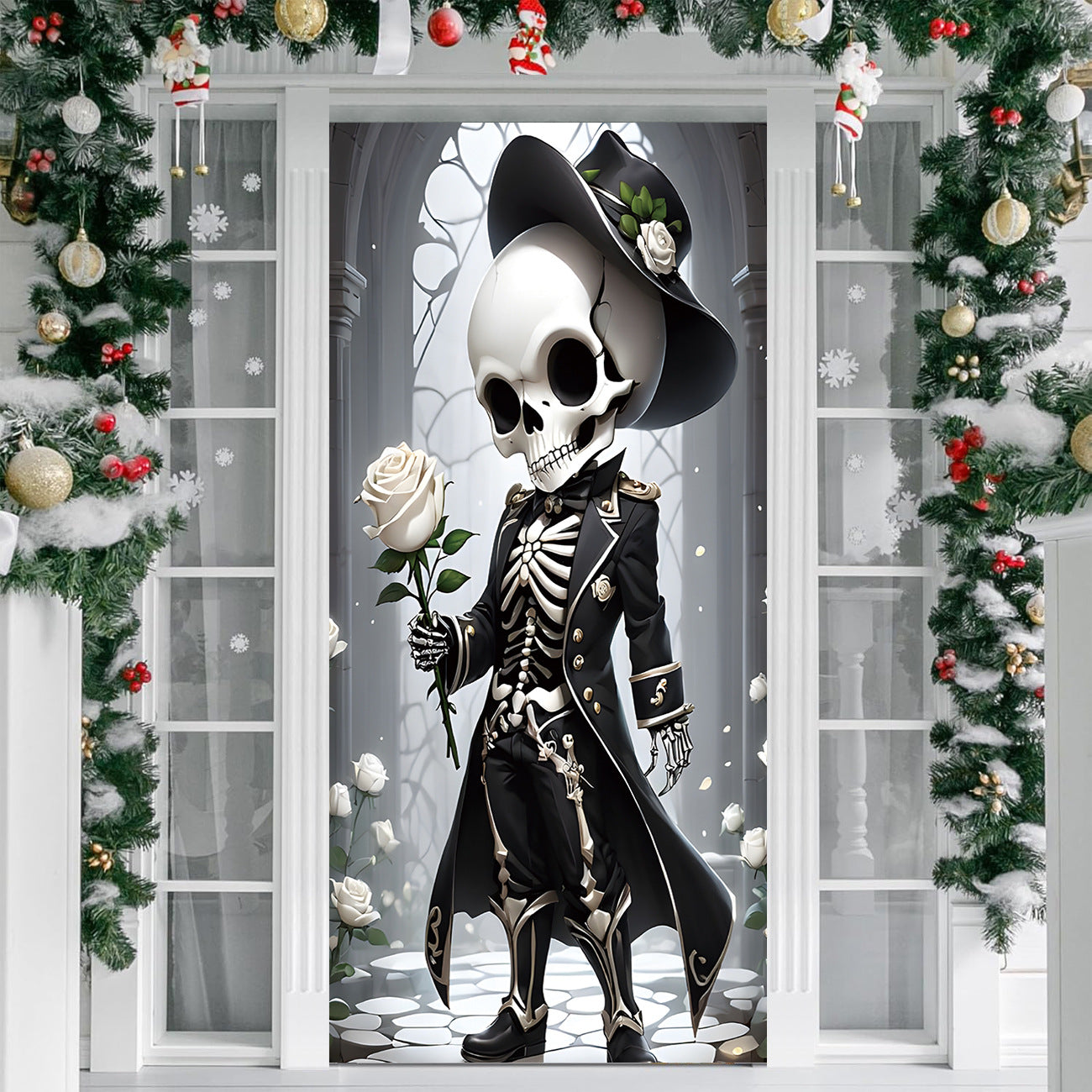Halloween Door Cover Polyester Seasonal Party Decoration