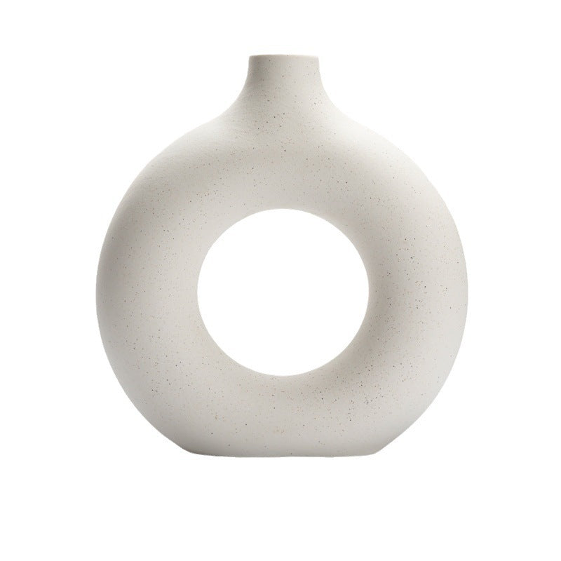 Modern Round Ceramic Vase Nordic Minimalist Home Decor