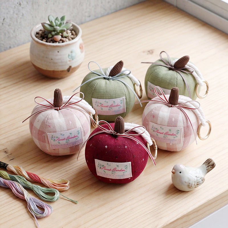 Christmas Fabric Apple Plush Ornament Holiday Seasonal Decor