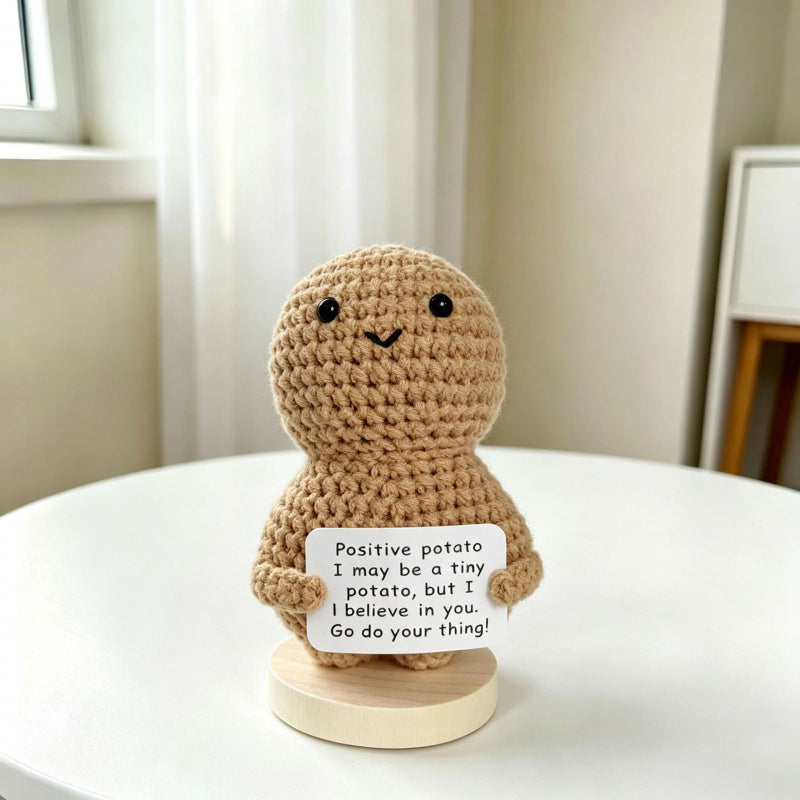 Handmade Crochet Potato Figurine Desk Ornament Home Decor