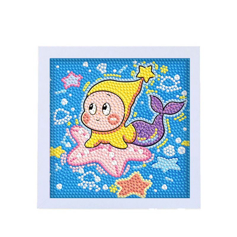 Diamond Painting Kit With Frame Cute Cartoon DIY Craft