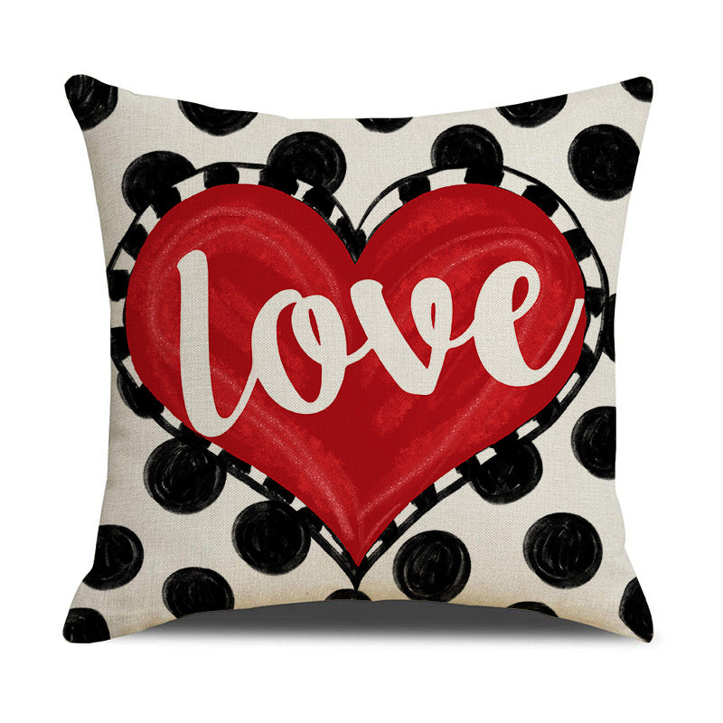 Valentine’s Day Heart Throw Pillow Covers Cute Love Decor