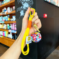 World Cup Flag Soccer Keychain Trophy Ball Keyring