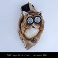 Solar Owl Garden Statue Resin Outdoor Yard Light Decor