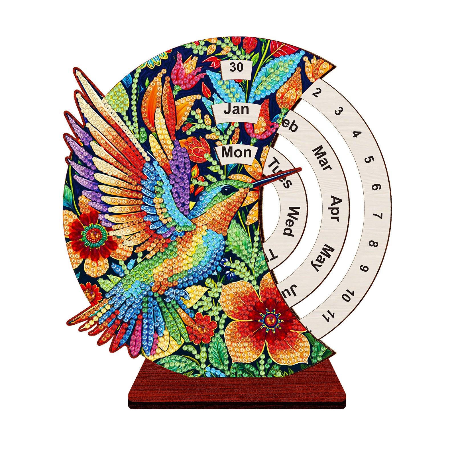 DIY Diamond Painting Desk Decor Kit Calendar Style Craft Set