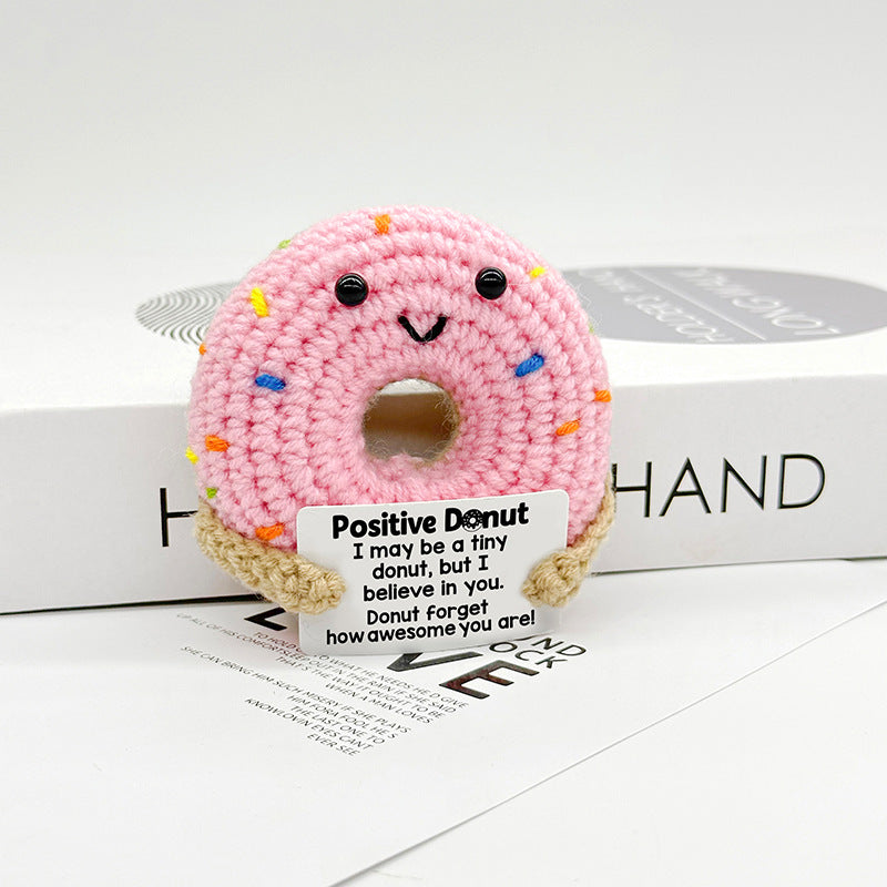 Handmade Crochet Donut Plush Toy Christmas Gift Decor