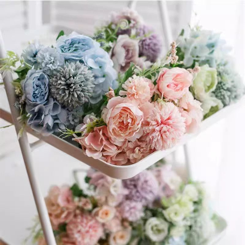 Valentine’s Day Faux Rose Hydrangea Bouquet Home Decor