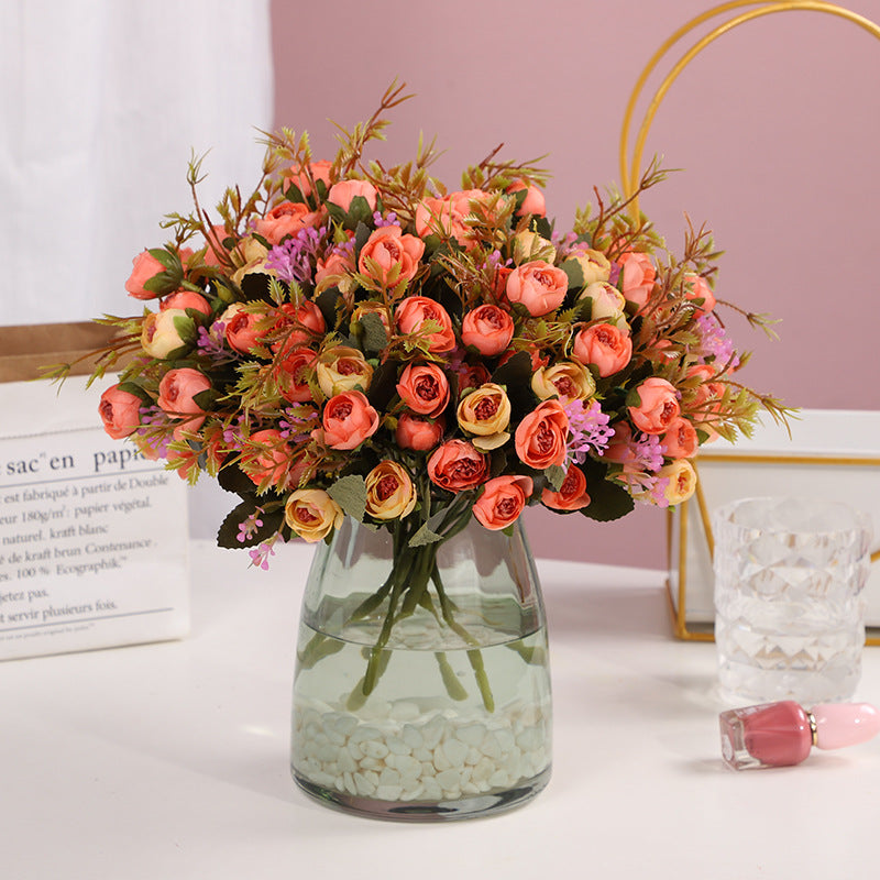 Valentine’s Day Mini Rosebud Faux Floral Bouquet Home Decor