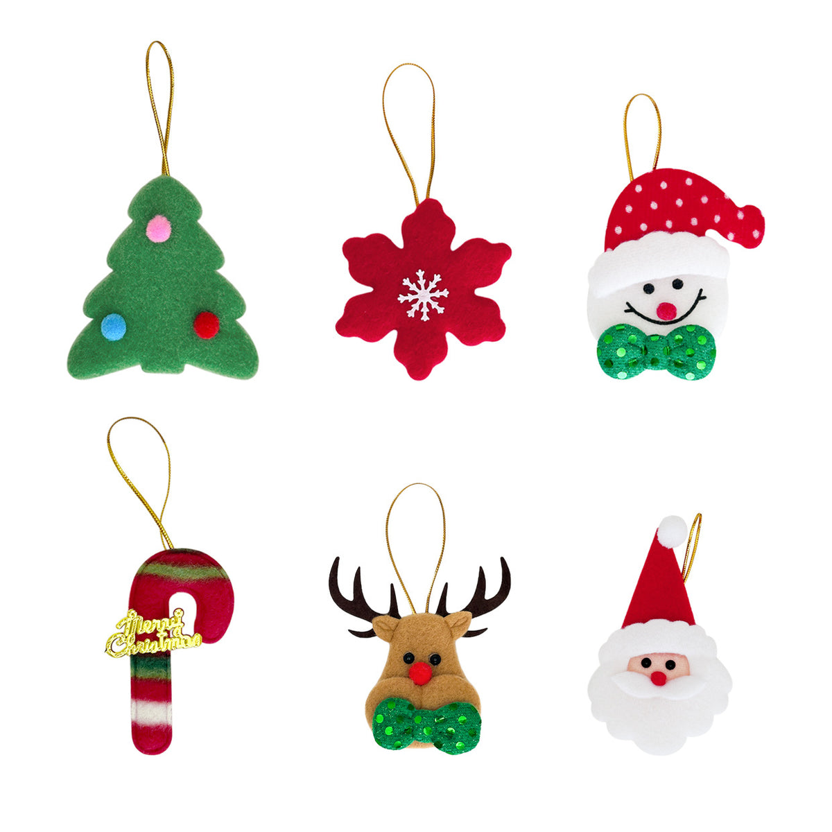 Fabric Christmas Ornaments Holiday Tree Decor