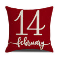 Valentines Day Nordic Linen Pillow Cover Romantic Home Decor