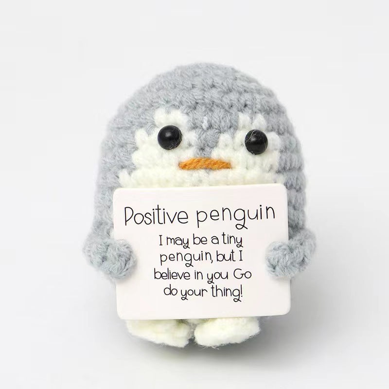 Valentine’s Day Crochet Penguin Keychain Cute Positive Gift