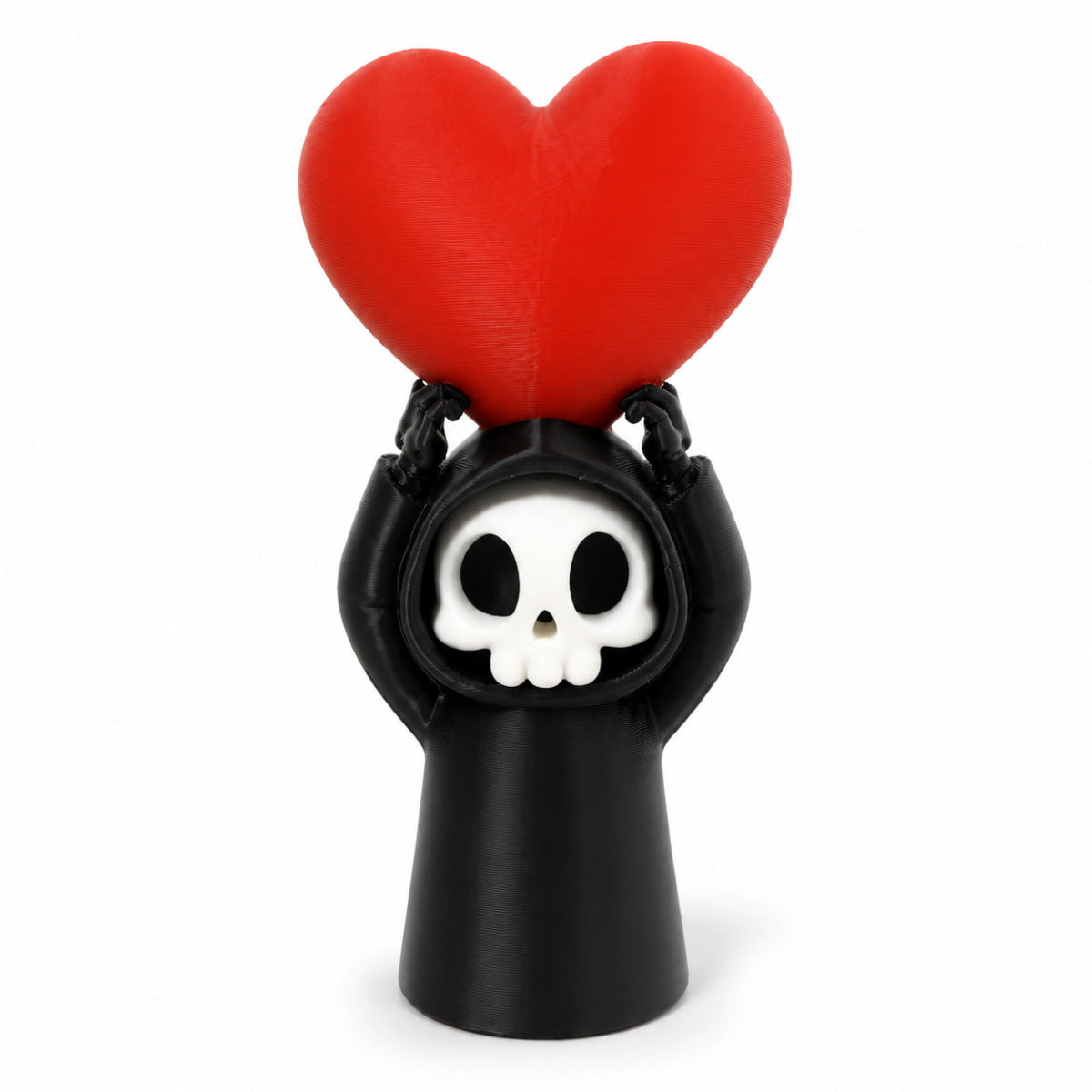 3D Printed Skull Heart Decor Keychain Plastic Gift Accessory