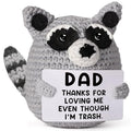 Mother Father Day Crochet Raccoon Plush Gift Doll