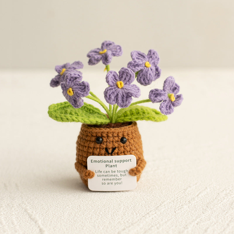 Handmade Crochet Forget-Me-Not Flower Home Decor