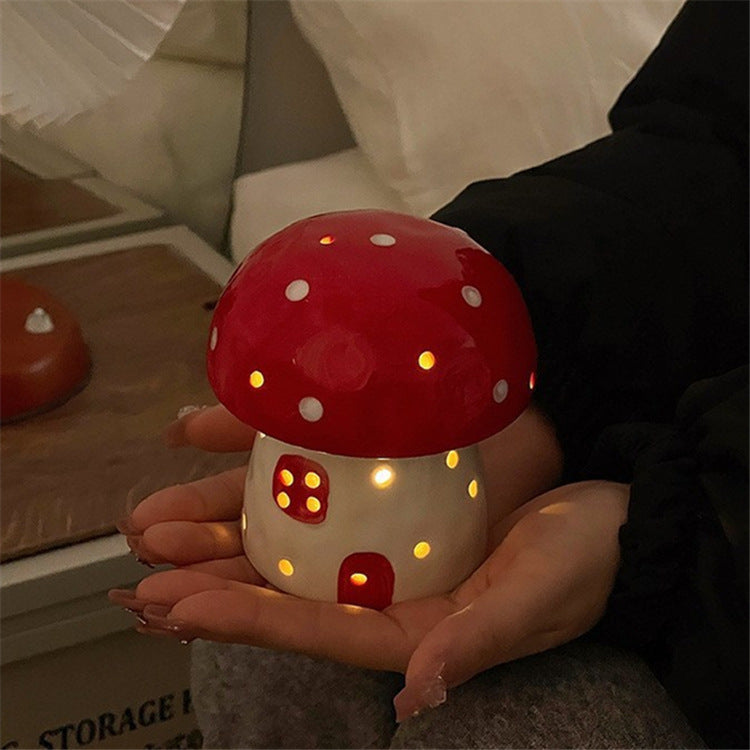 Mushroom LED Night Light Mini Cottage Table Decor