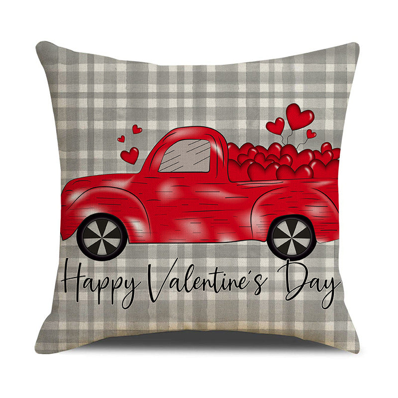 Valentine Heart Throw Pillow Covers Romantic Couples Decor