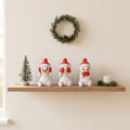 3D Printed Christmas Snowman Figurine Holiday Tabletop Decor Set