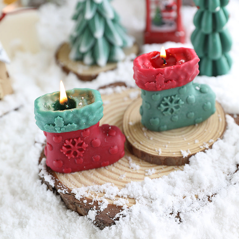 Christmas Stocking Scented Candle Soy Wax Blend Holiday Home Decor