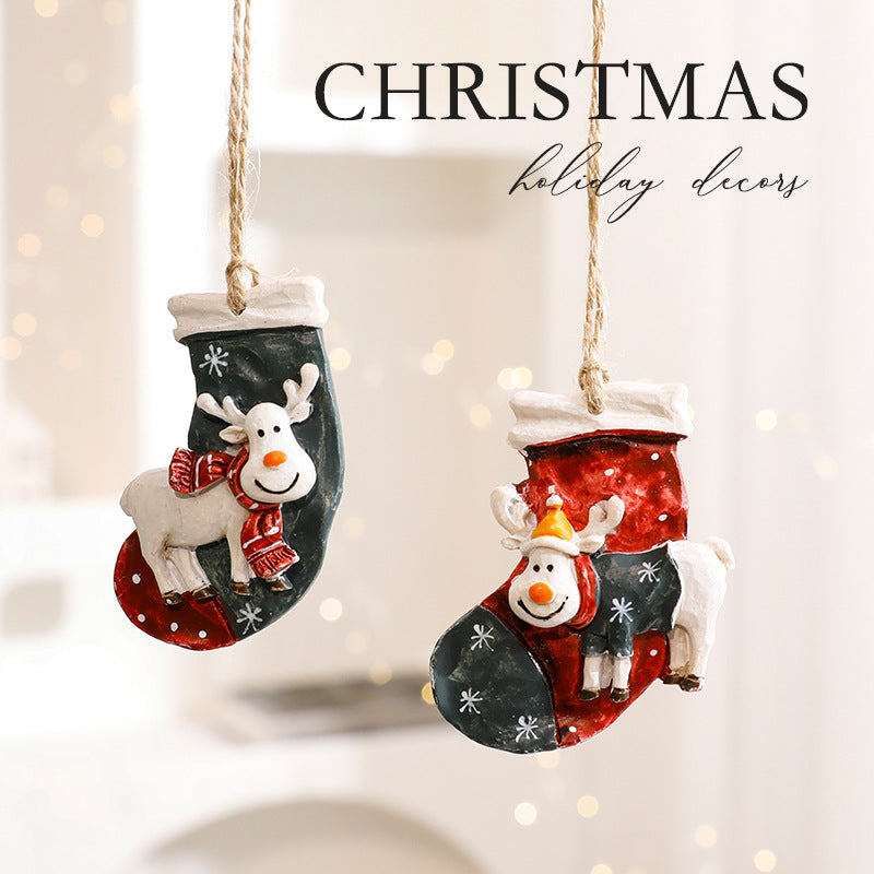 Resin Christmas Hanging Ornament Holiday Tree Decoration