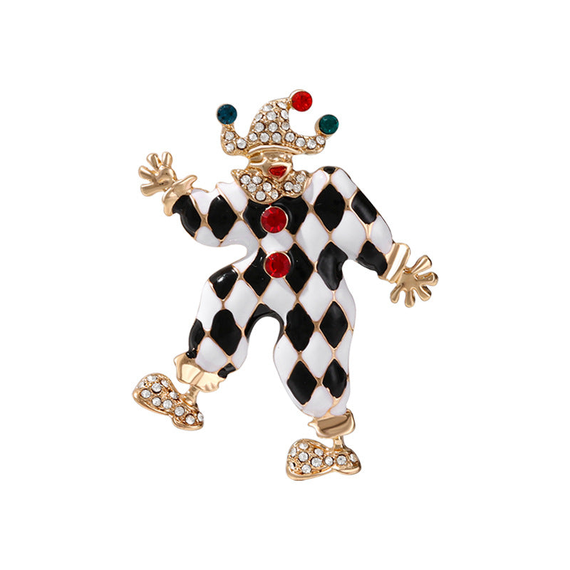 Vintage Circus Clown Brooch Lapel Pin Accessory