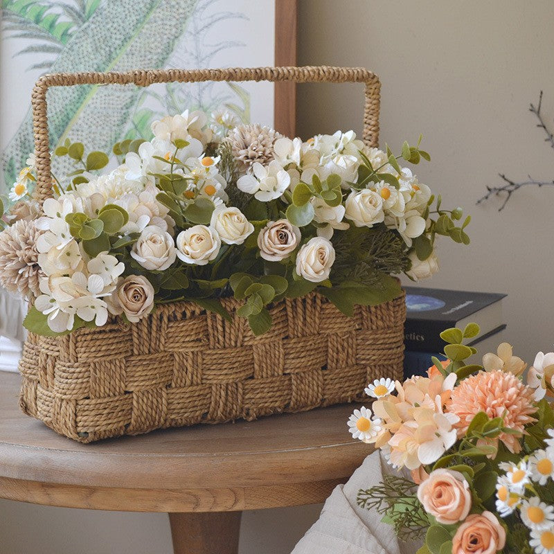 Valentine’s Day Faux Rose Hydrangea Bouquet Home Decor