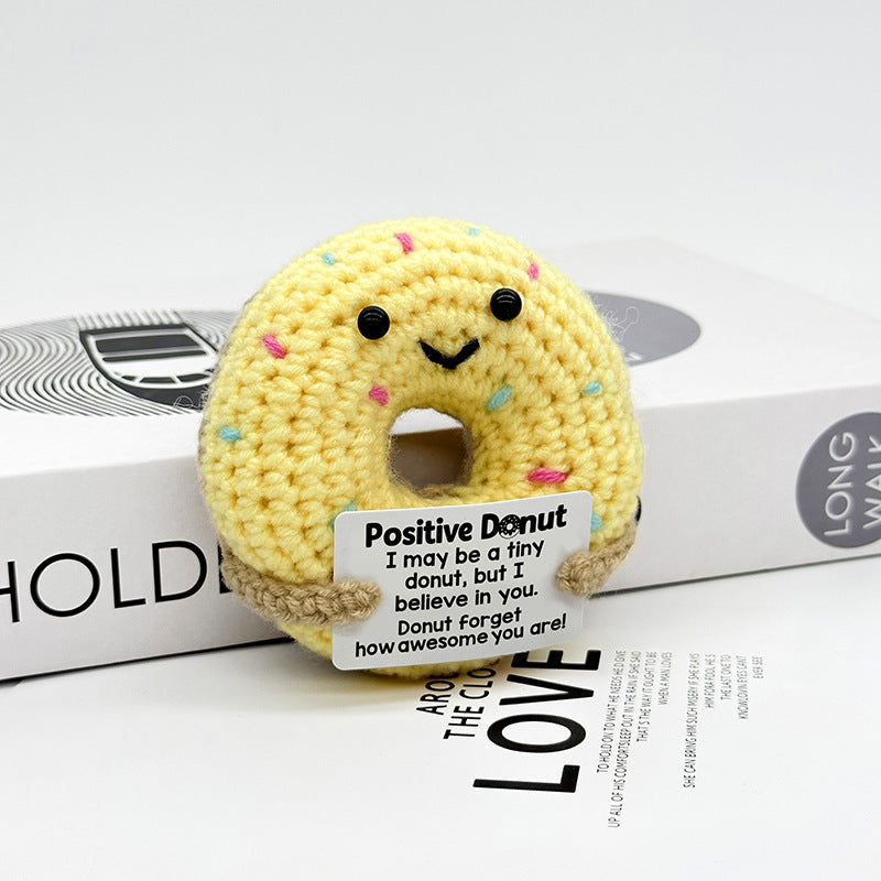 Handmade Crochet Donut Plush Toy Christmas Gift Decor