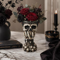Gothic Skull Planter Resin Vase Halloween Decor