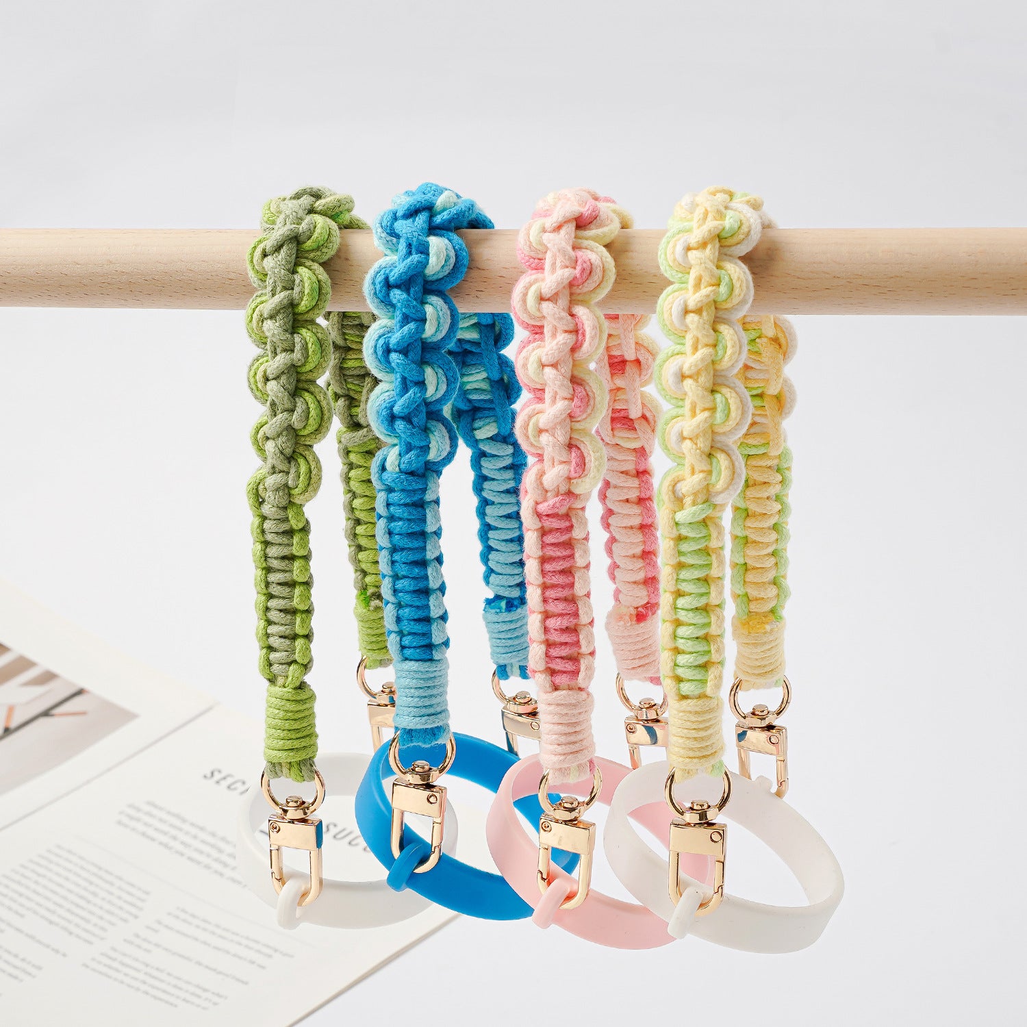 Rainbow Stanley Cup Strap Colorful Braided Handle Rope