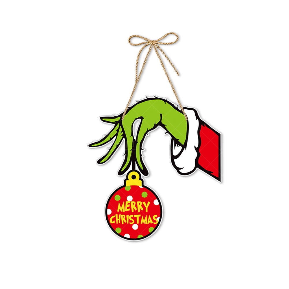 Christmas Cartoon Door Hanger Holiday Party Decor